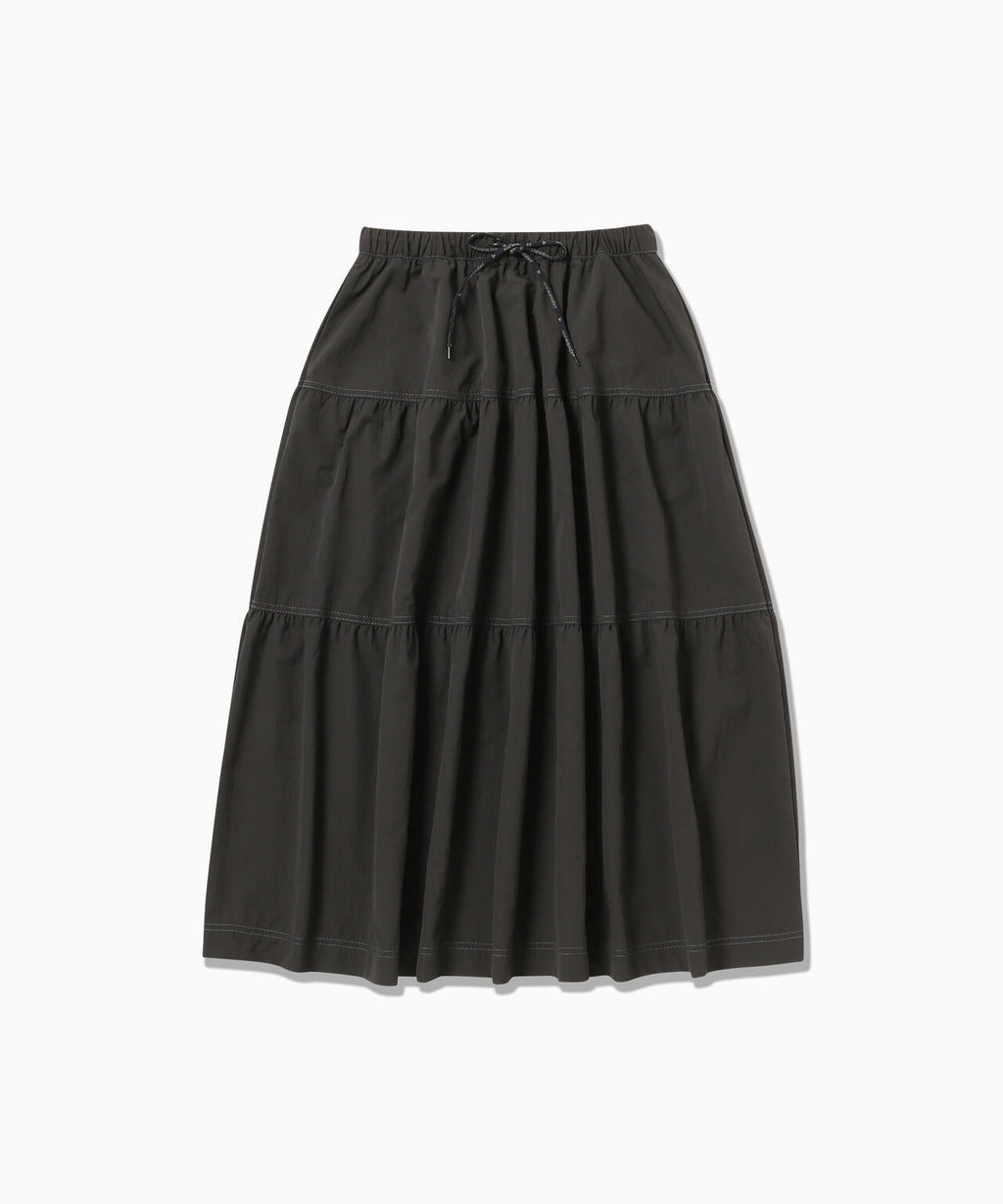 crinkled nylon skirt 2 (W) - charcoal