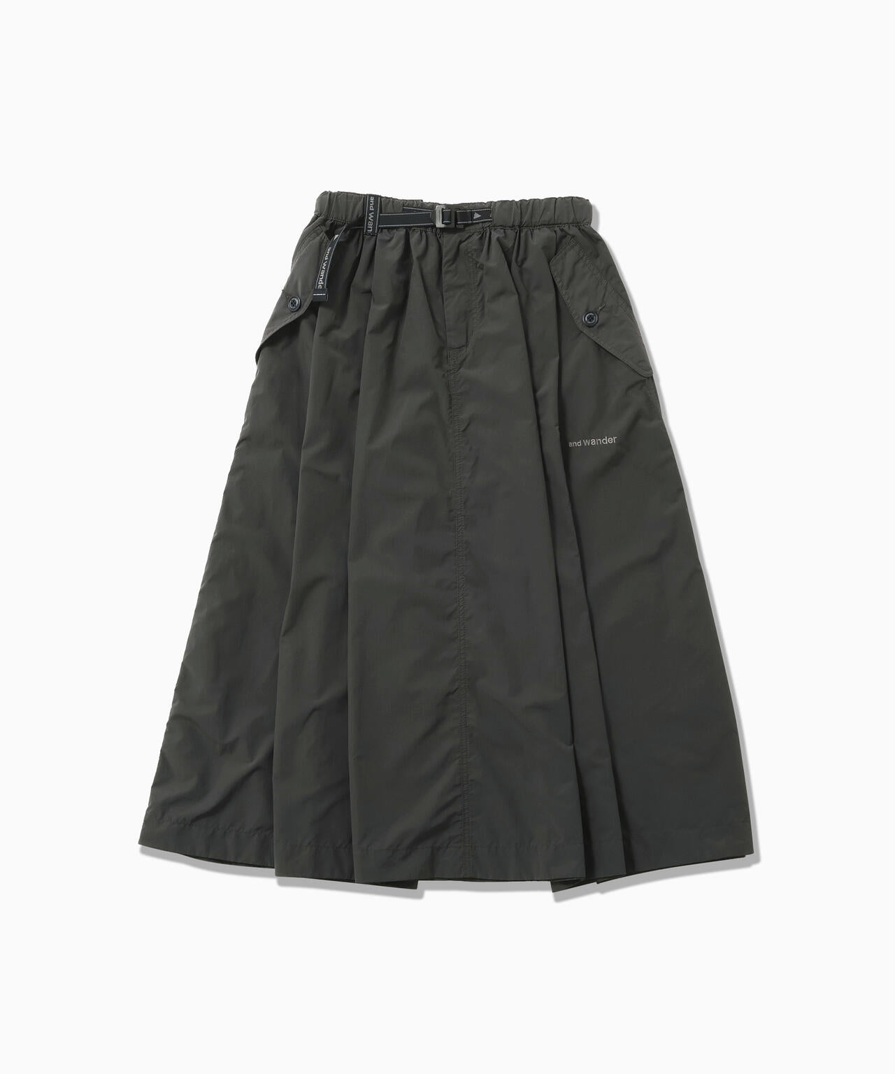 oversized cargo skirt (W) - charcoal