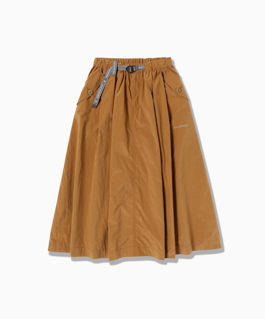 oversized cargo skirt (W) - l.brown