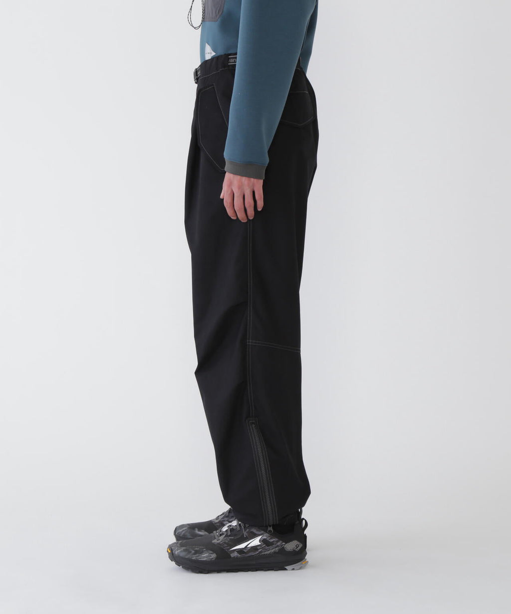 high count cloth side zip hem pants