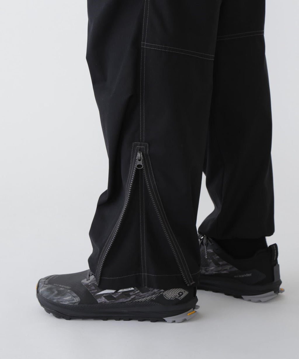 high count cloth side zip hem pants