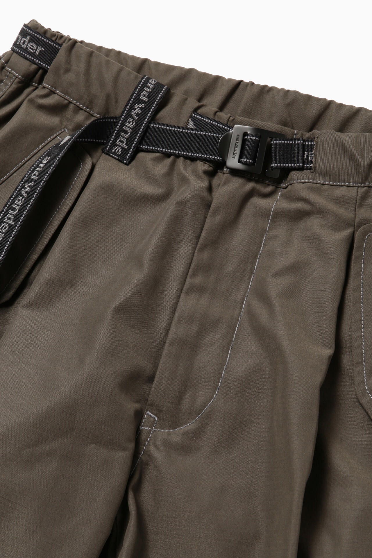 high count cloth side zip hem pants