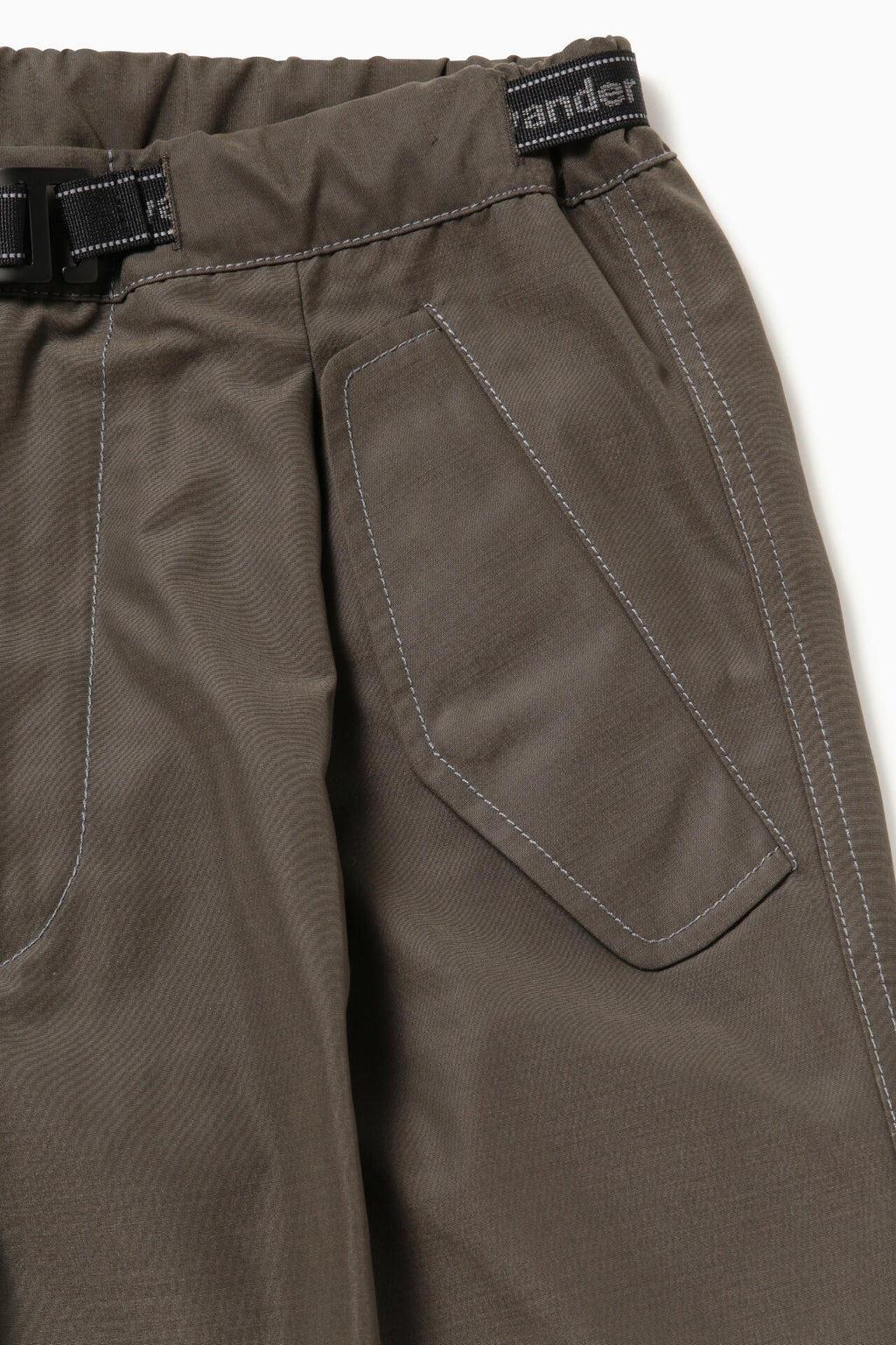 high count cloth side zip hem pants