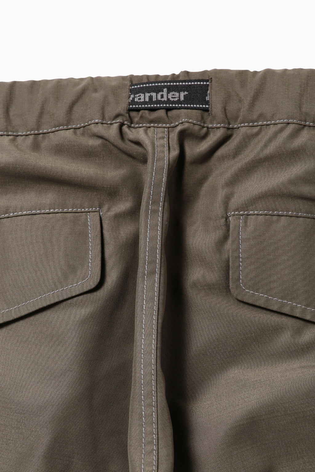 high count cloth side zip hem pants