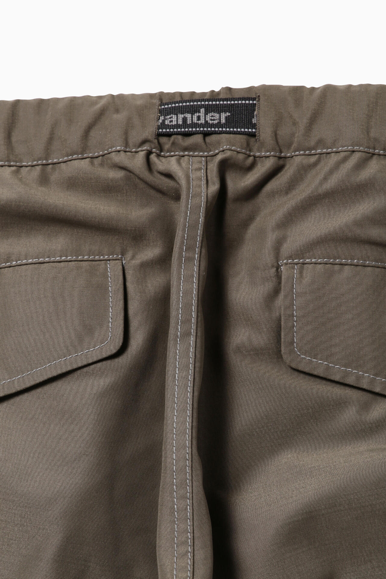 high count cloth side zip hem pants