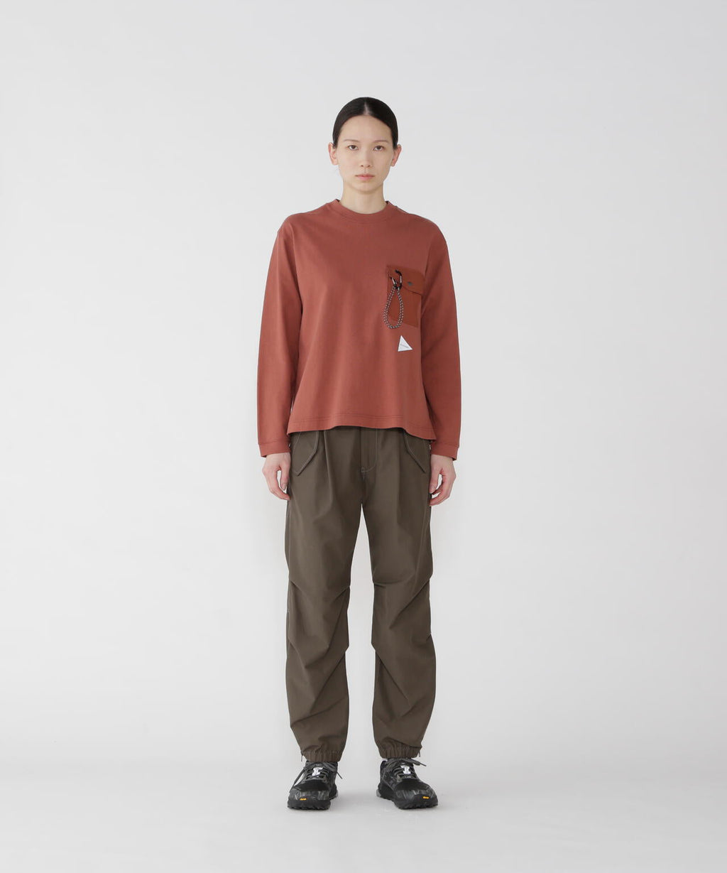 high count cloth side zip hem pants