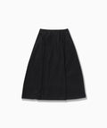 high count cloth skirt (W) - black