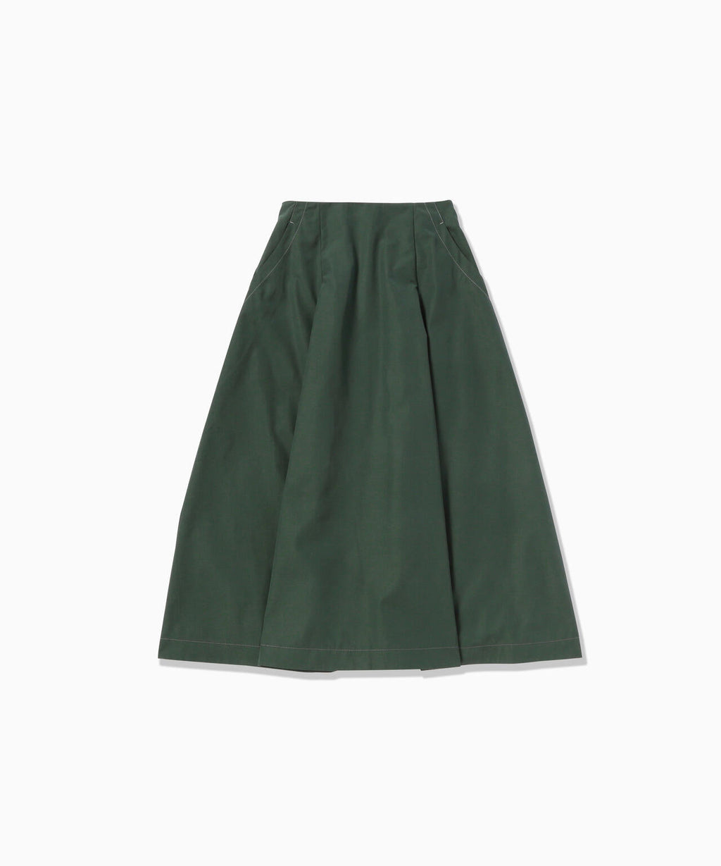 high count cloth skirt (W) - green