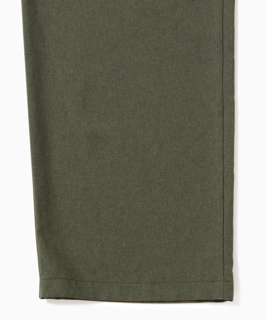 PE melange twill wide pants