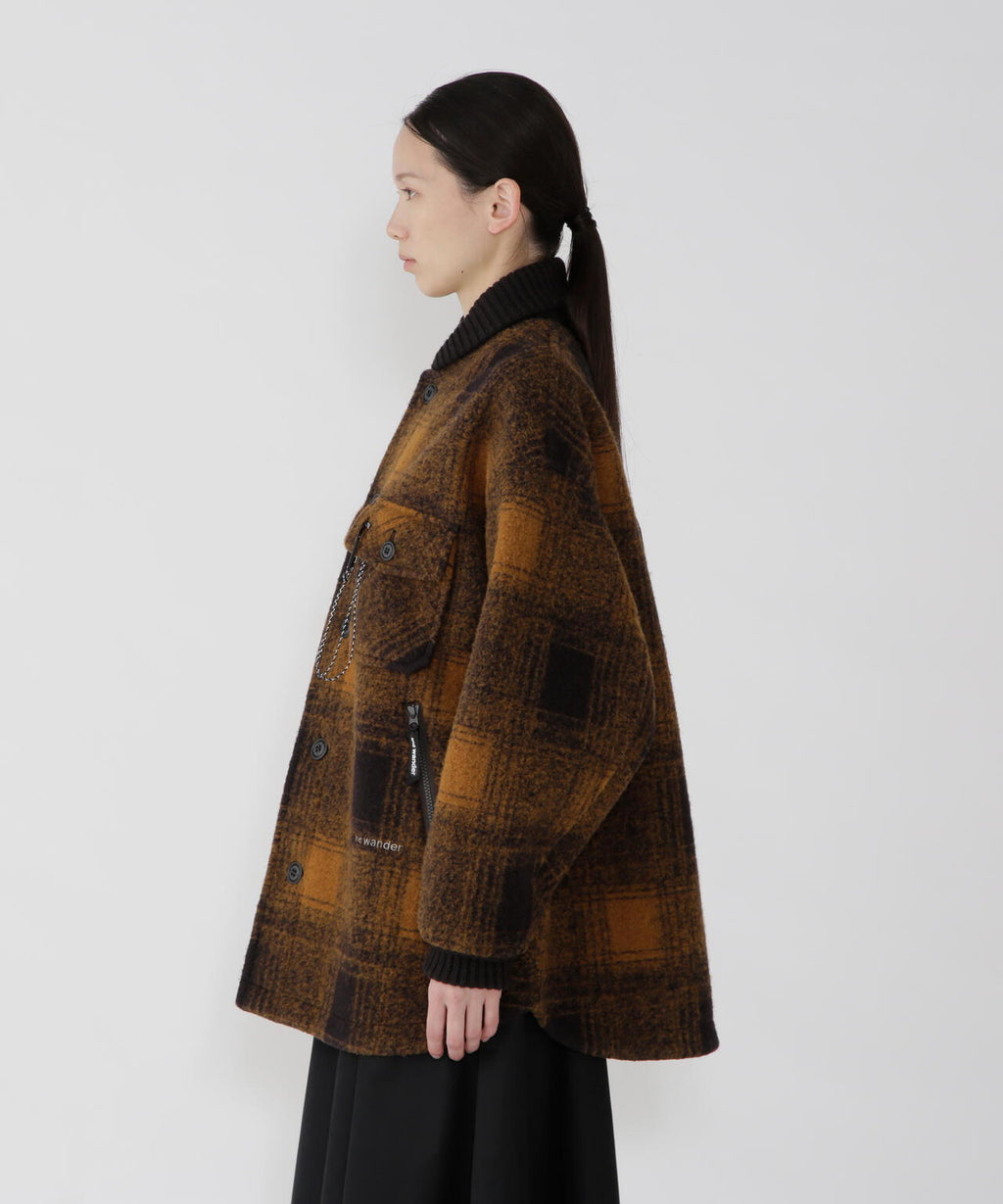 wool shaggy jacket long