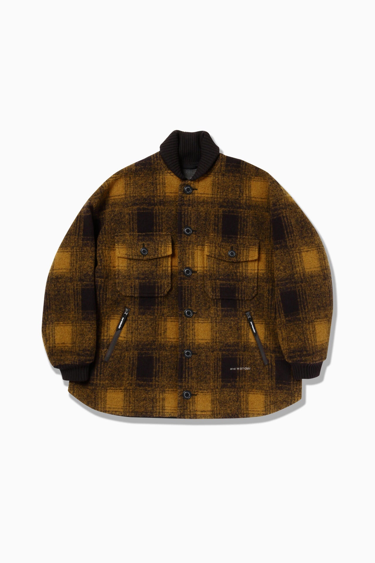 wool shaggy jacket long - camel