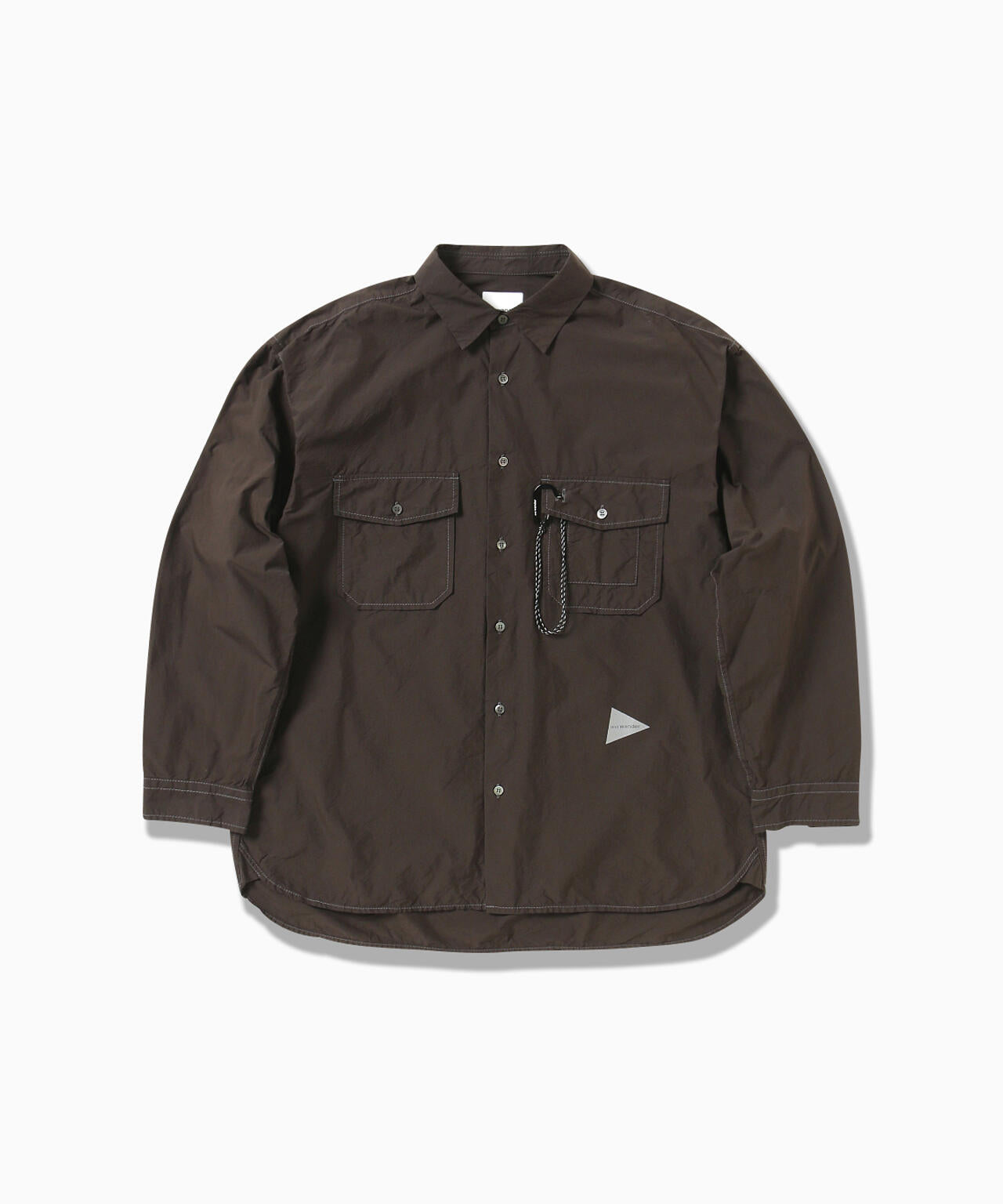 CORDURA typewriter LS shirt - d.brown