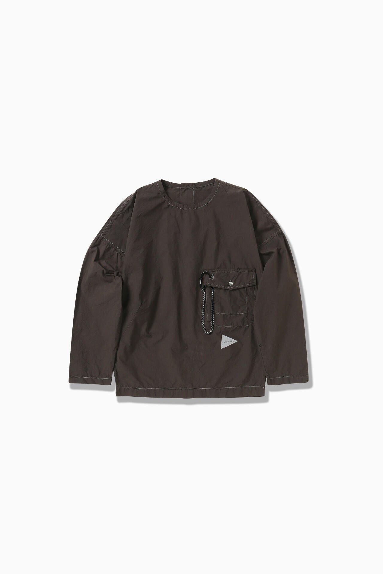 CORDURA typewriter LS pullover (W) - d.brown
