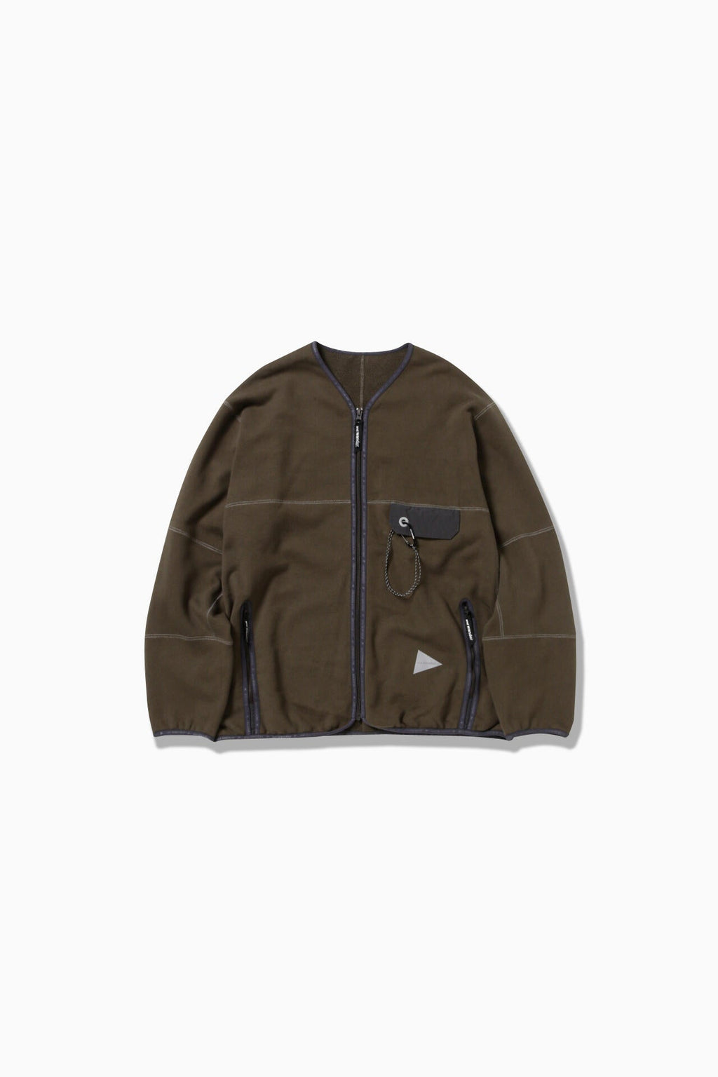 sweat cardigan - khaki
