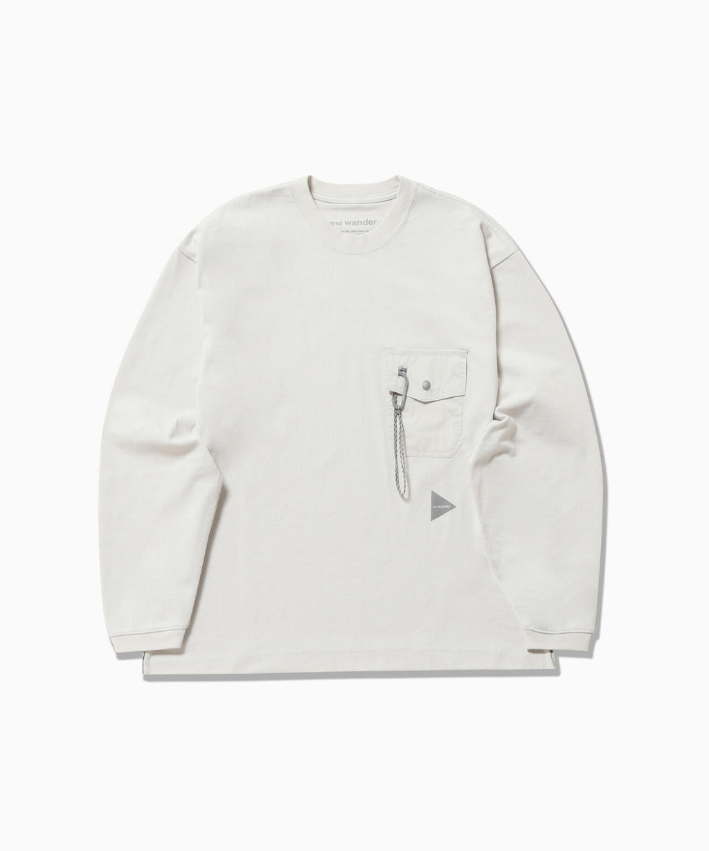heavy cotton pocket LS T - l.gray