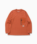 heavy cotton pocket LS T - red