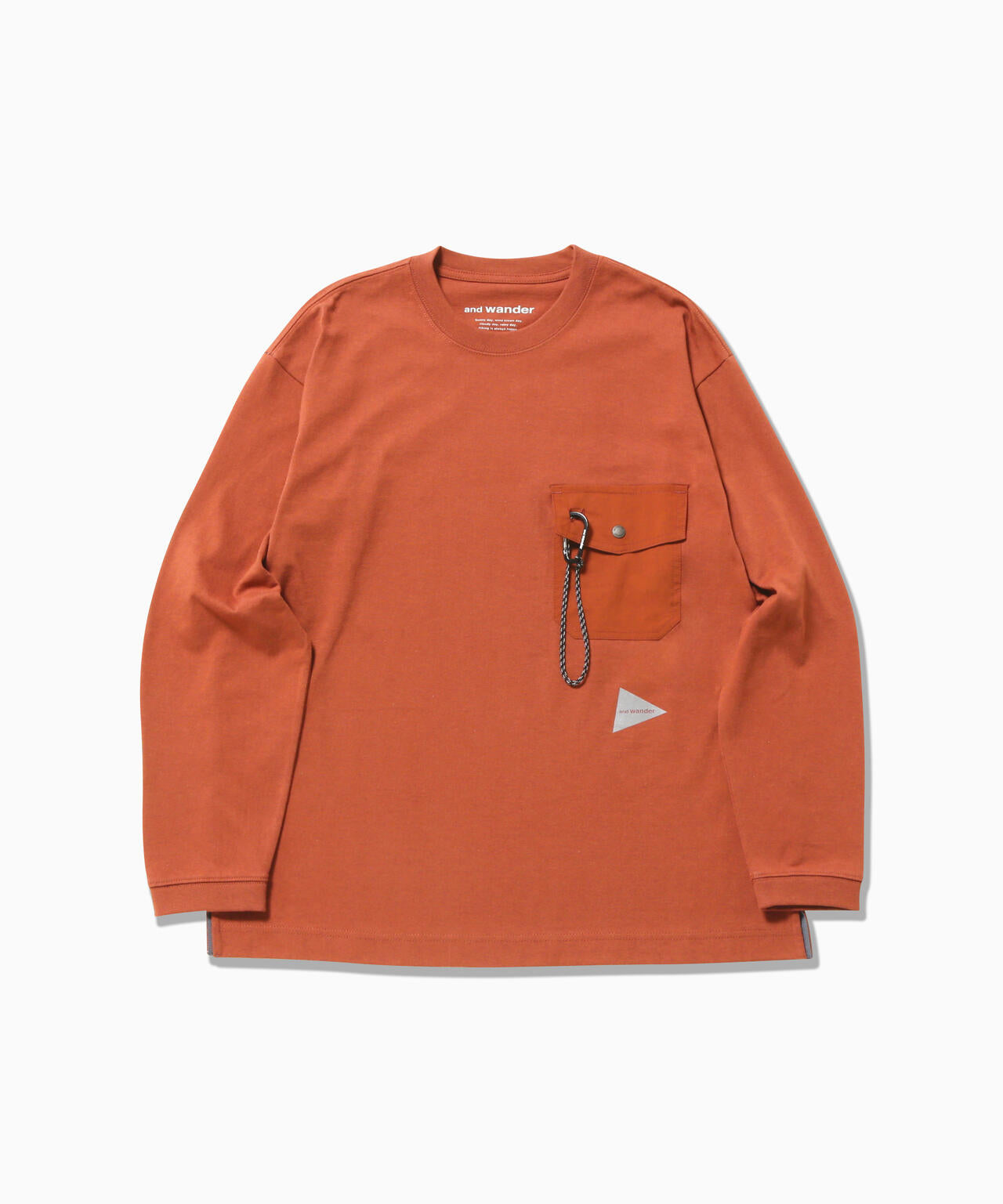 heavy cotton pocket LS T - red
