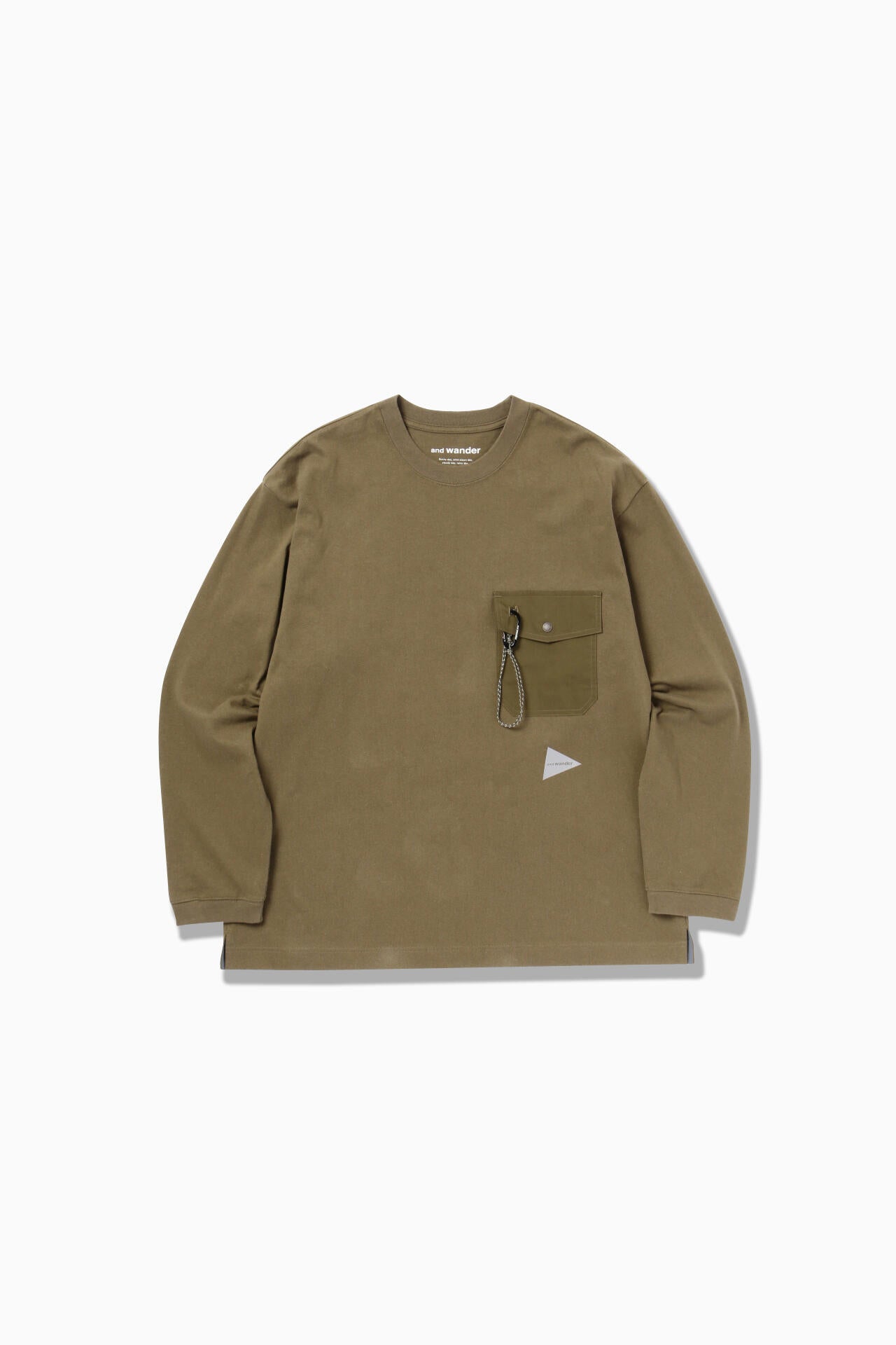 heavy cotton pocket LS T - khaki