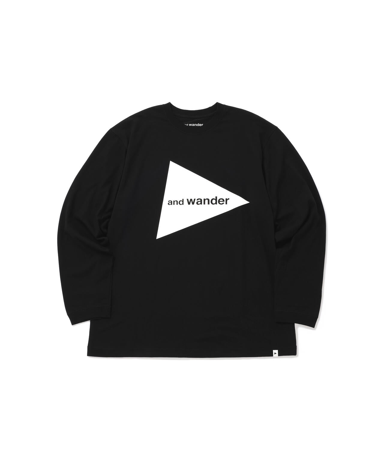 and wander logo LS T - black