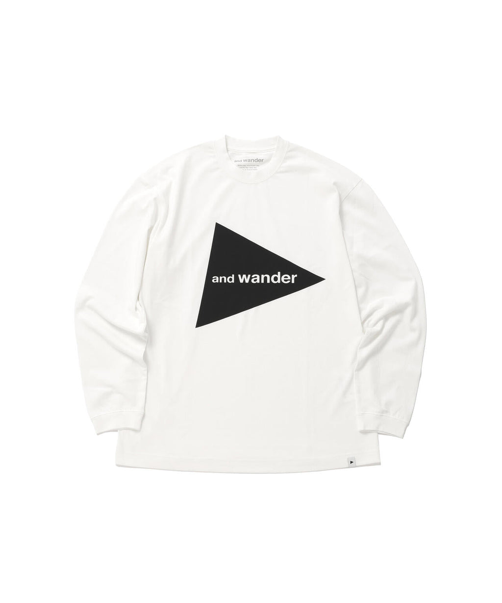 and wander logo LS T - white