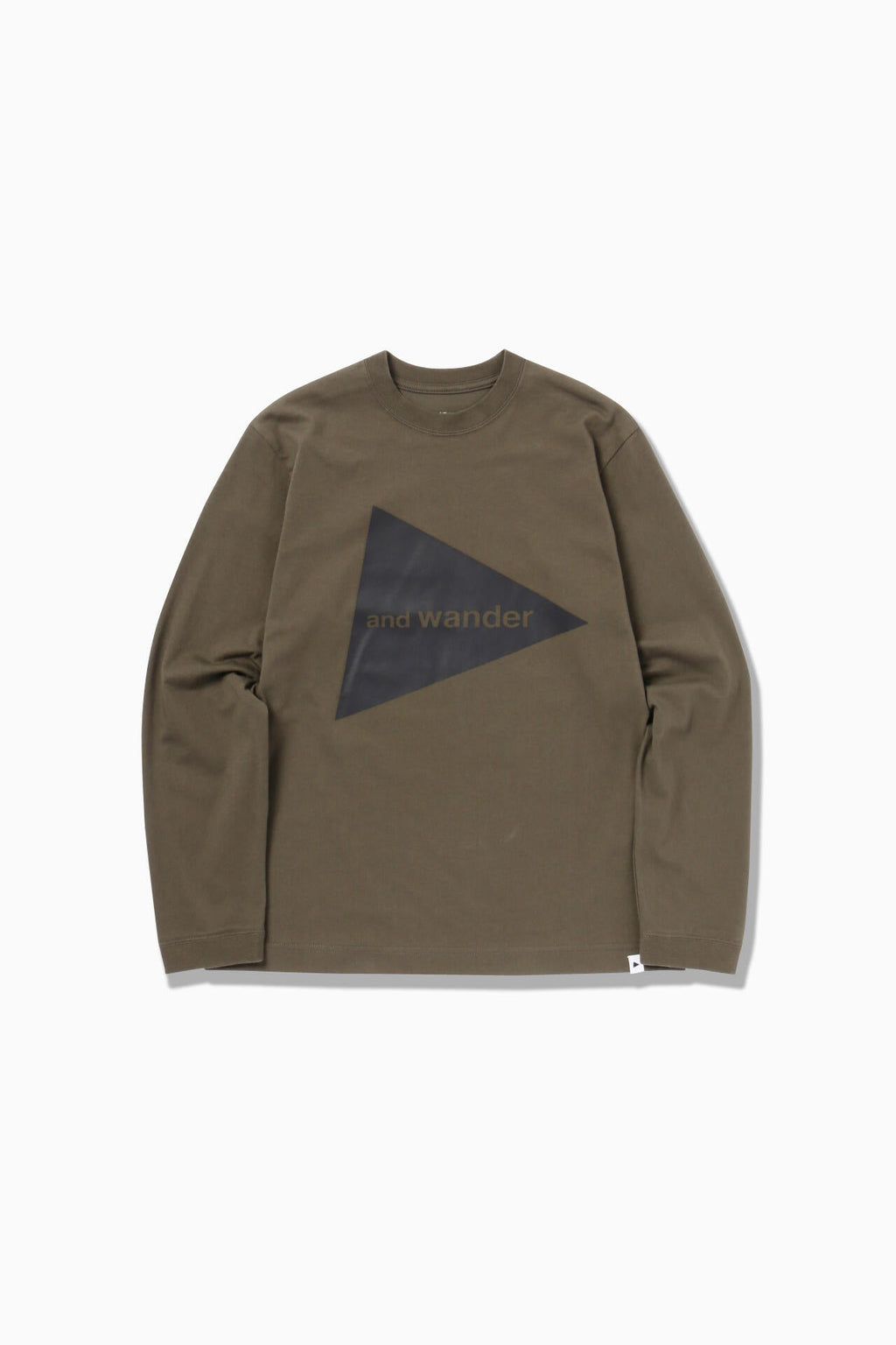 and wander logo LS T - khaki