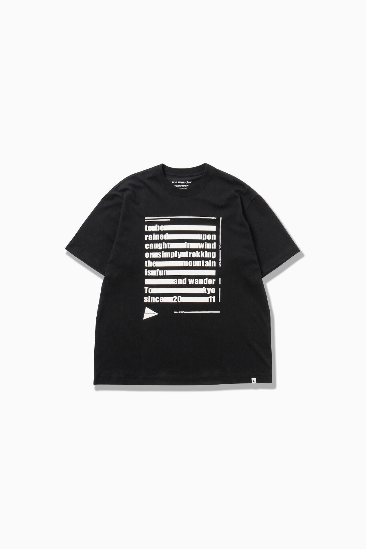 typography printed SS T - black