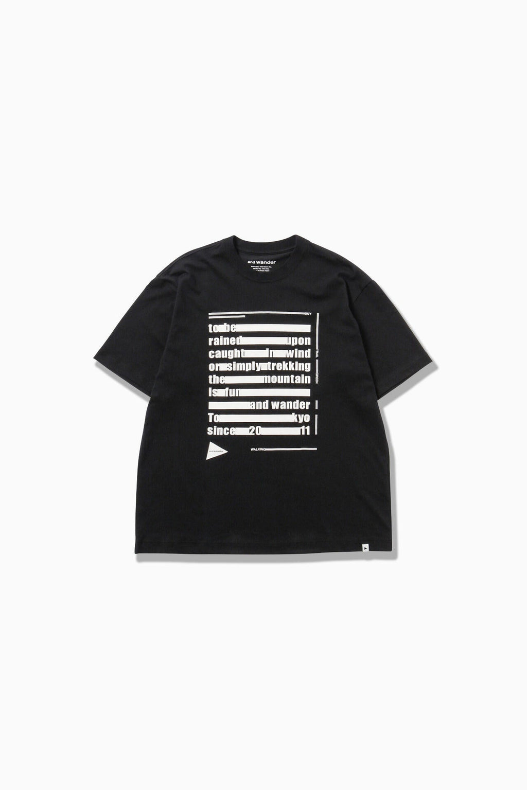 typography printed SS T - black