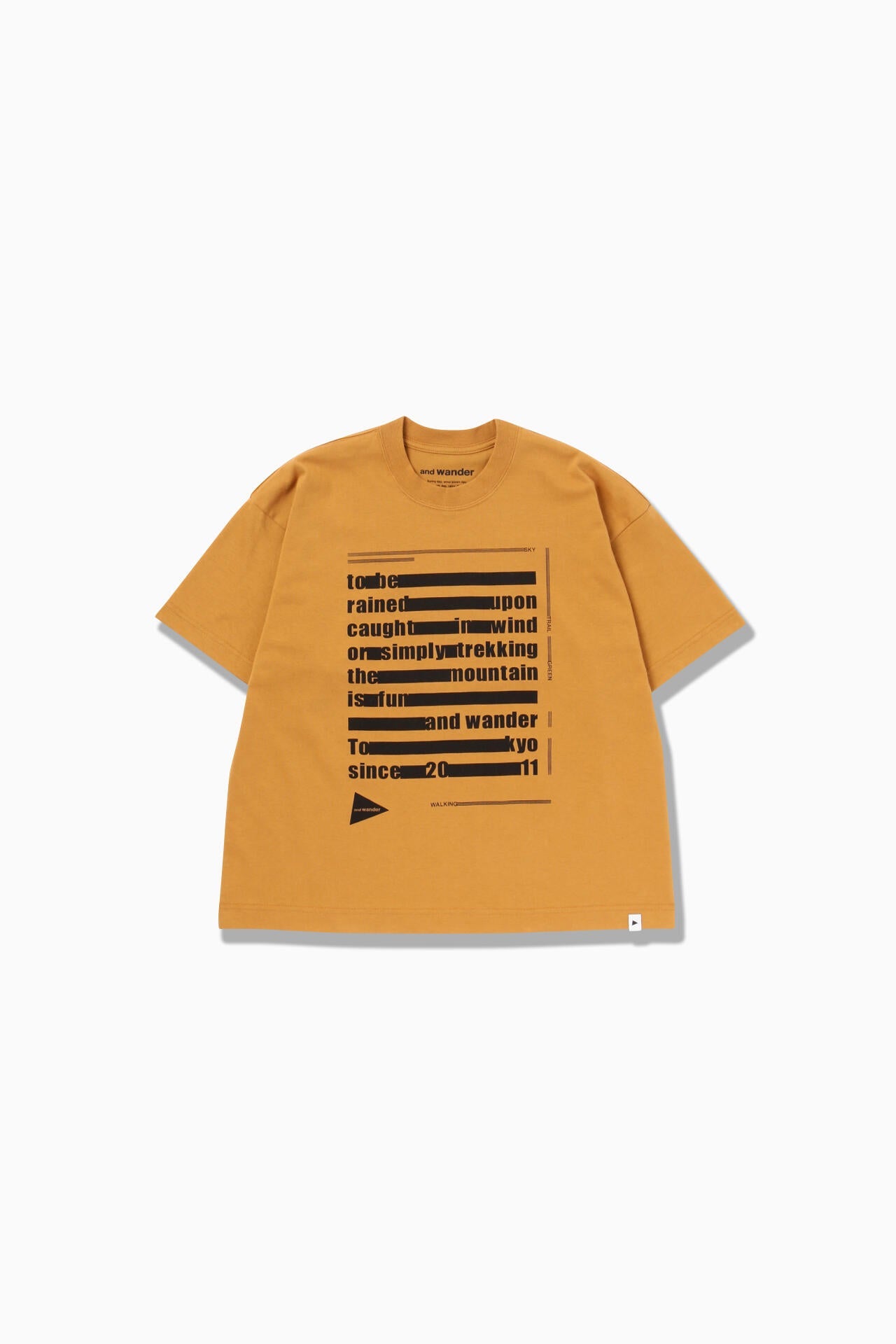 typography printed SS T - camel