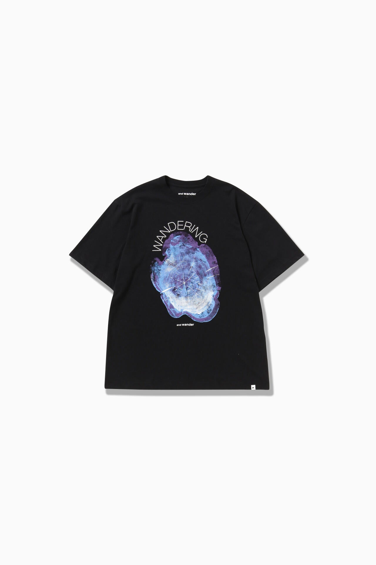 WANDERING printed T - black