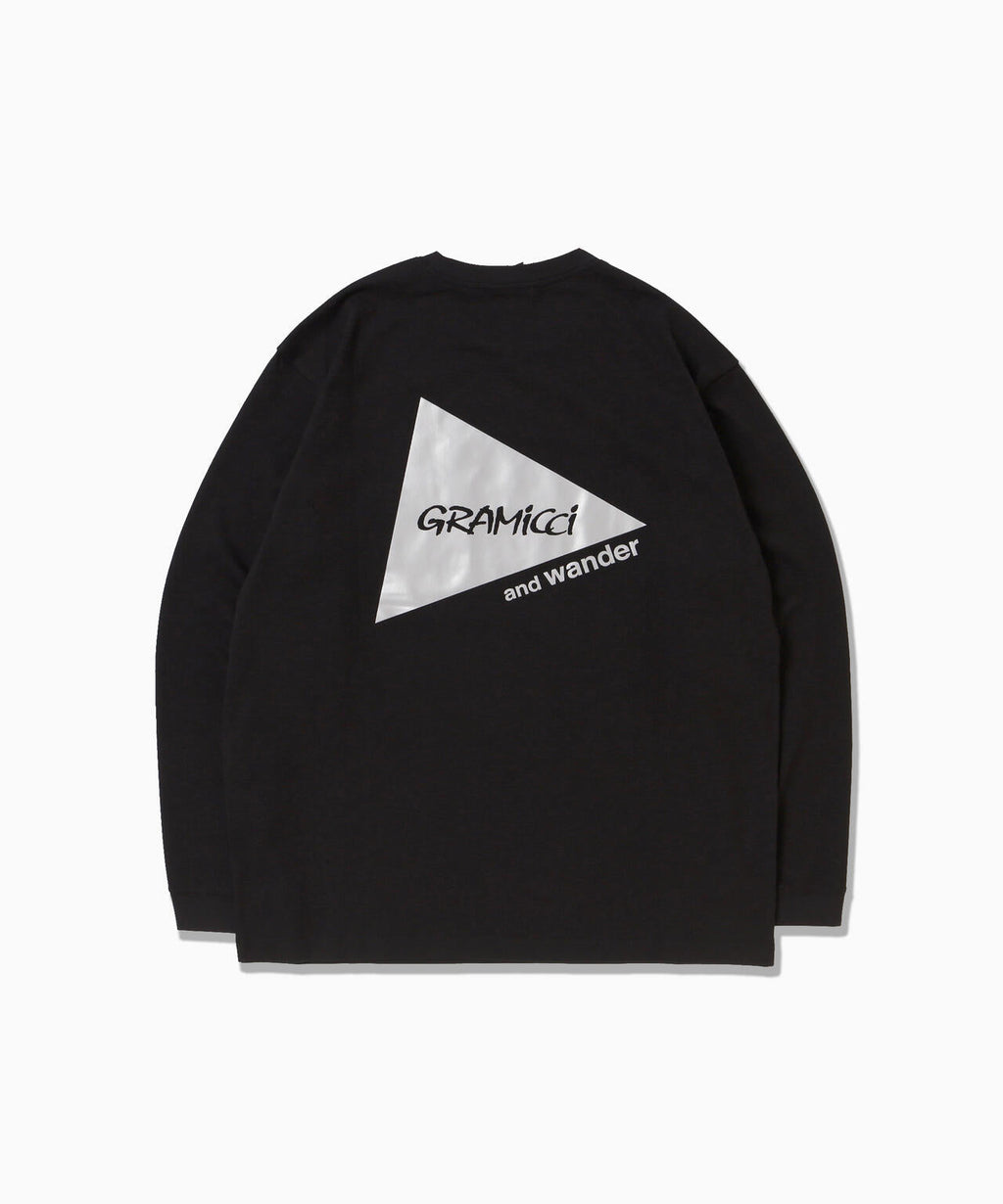 GRAMICCI × and wander backprint L/S tee