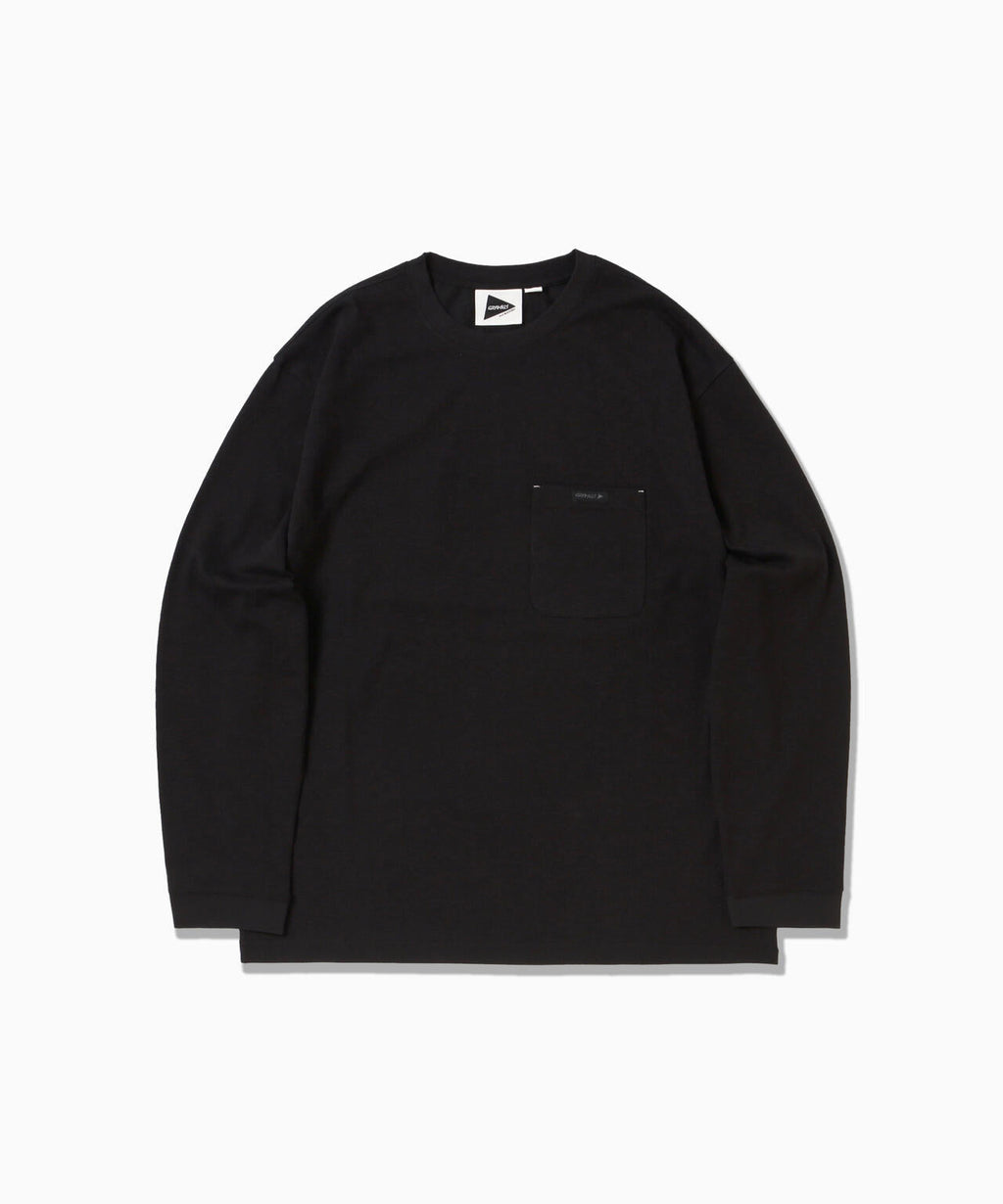 GRAMICCI × and wander backprint L/S tee - black