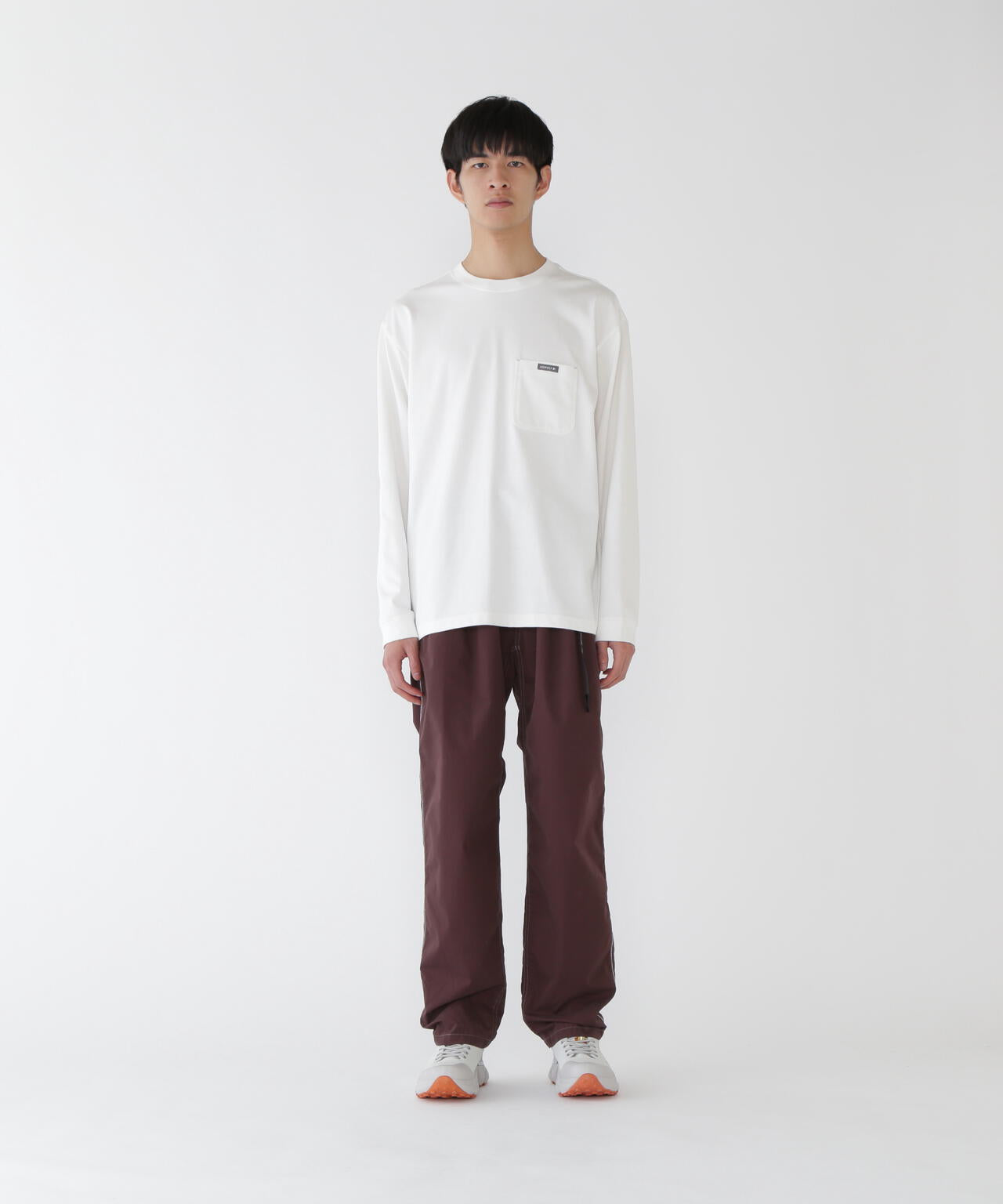 GRAMICCI × and wander backprint L/S tee