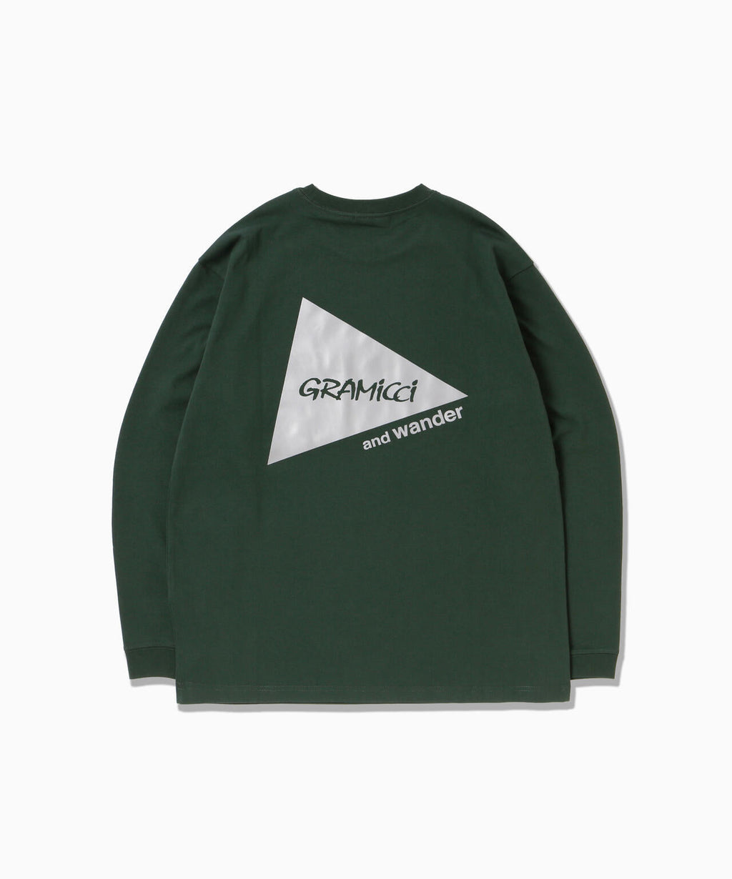GRAMICCI × and wander backprint L/S tee