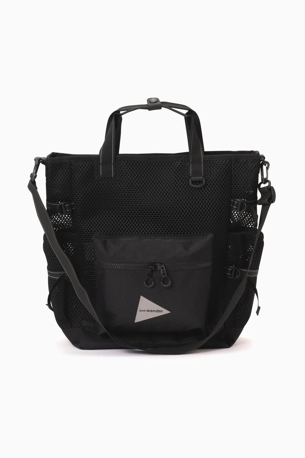 3D mesh 2way tote bag - black