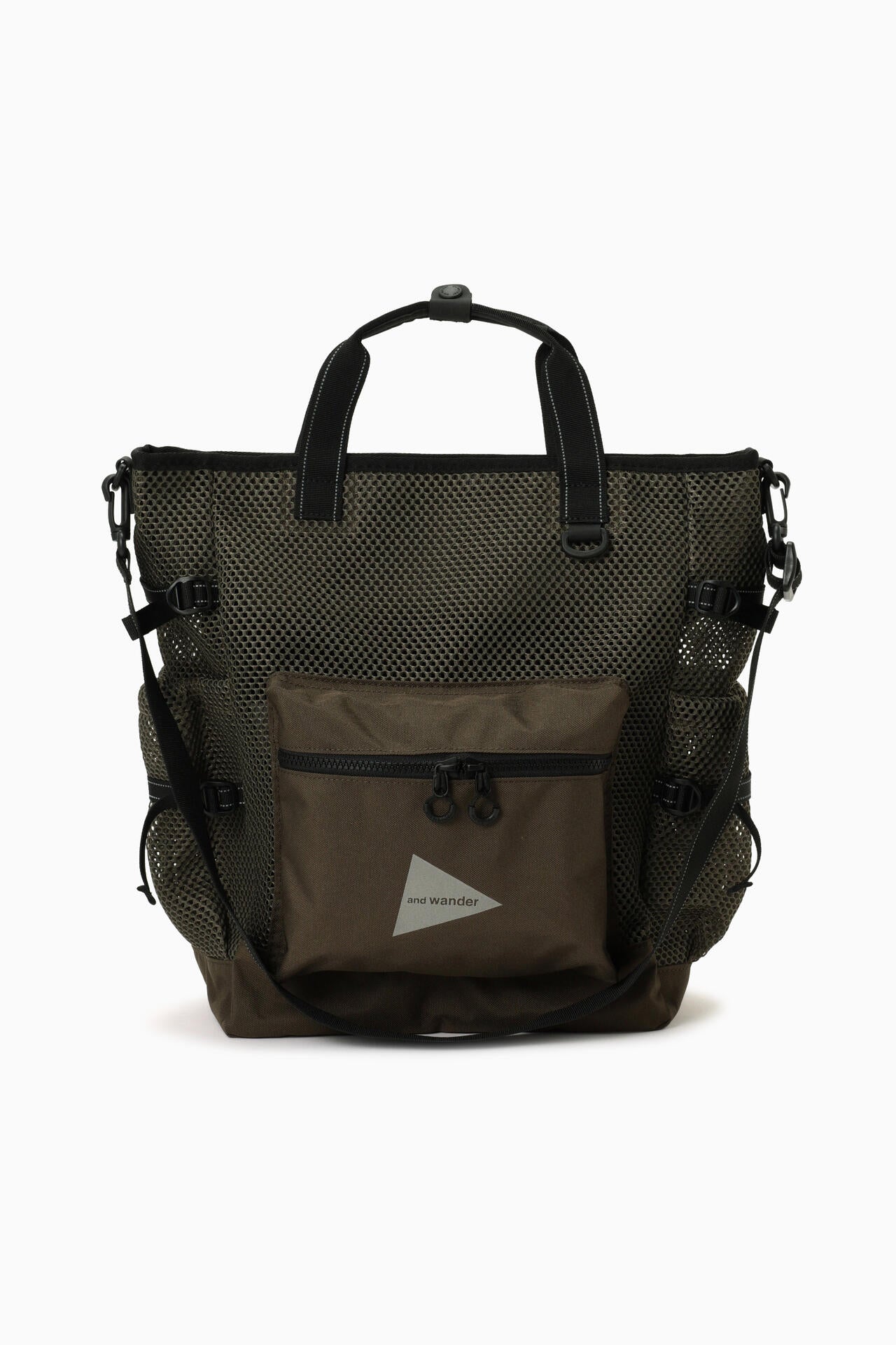 3D mesh 2way tote bag - khaki