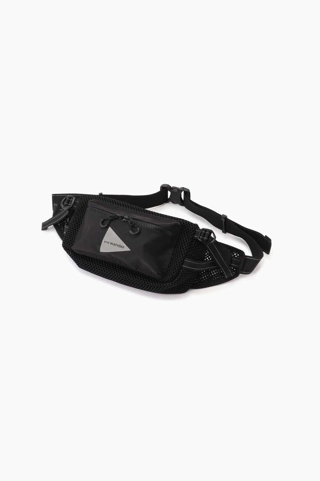 3D mesh waist bag - black