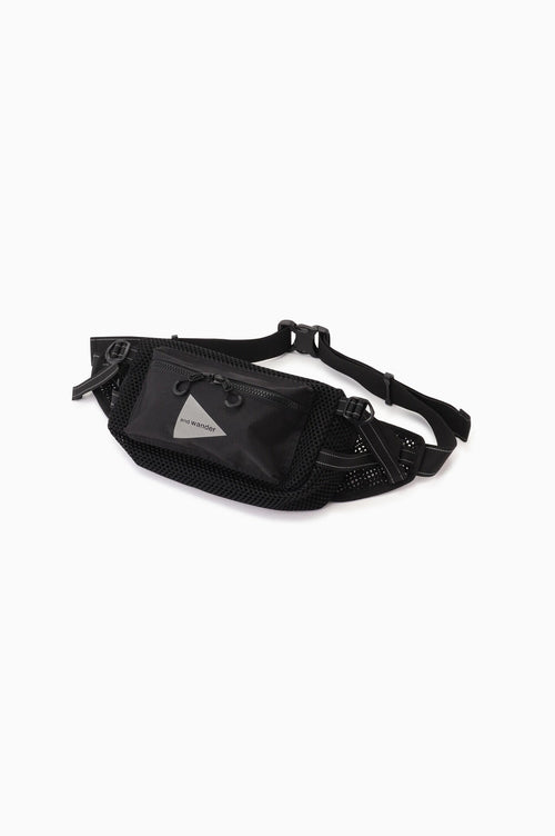 3D mesh waist bag - black