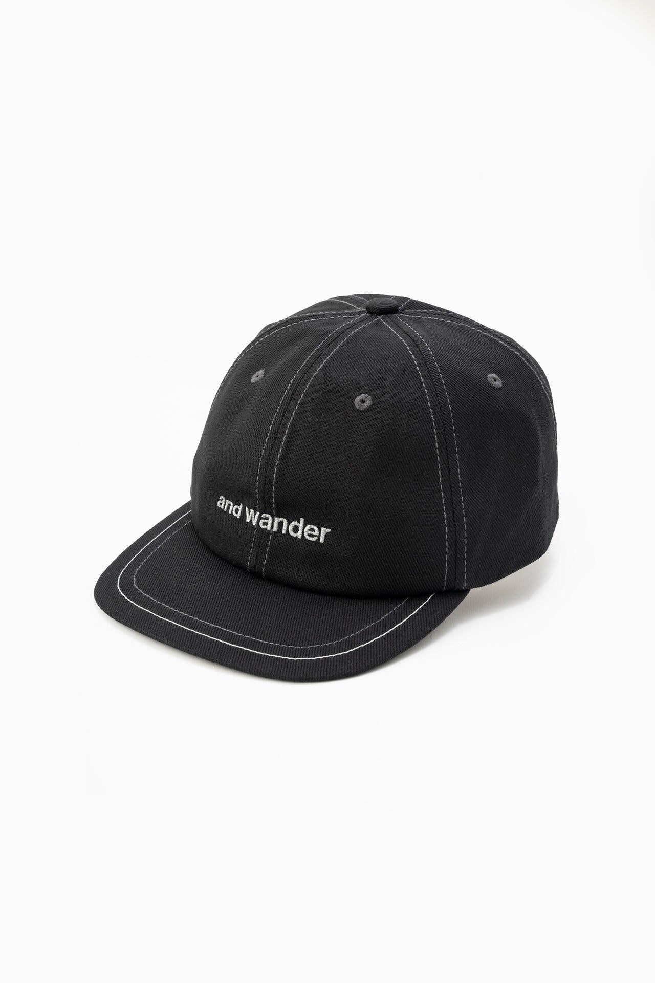 cotton twill cap - black