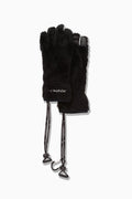 high loft fleece glove - black