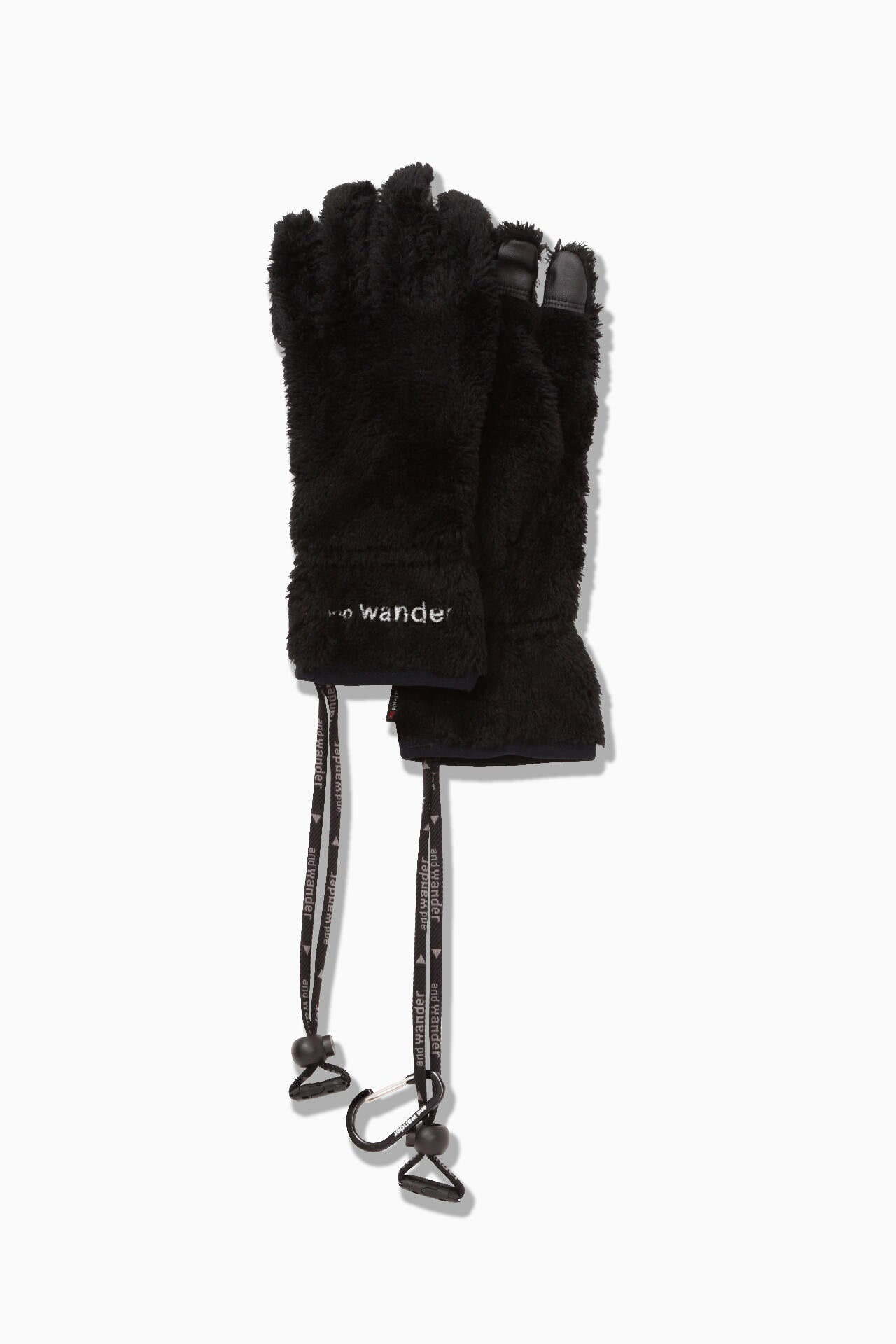 high loft fleece glove - black