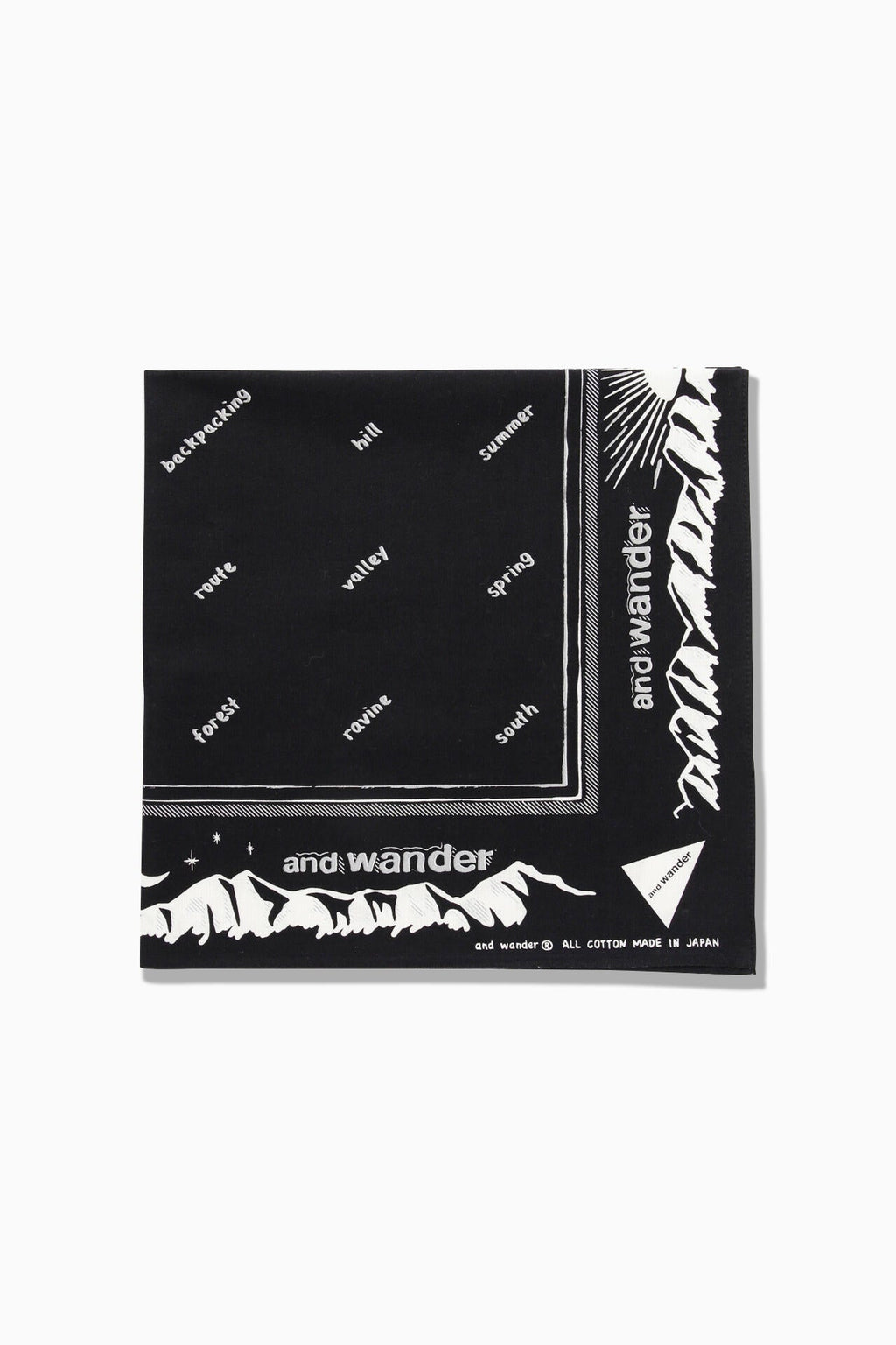 reflective words bandanna - black