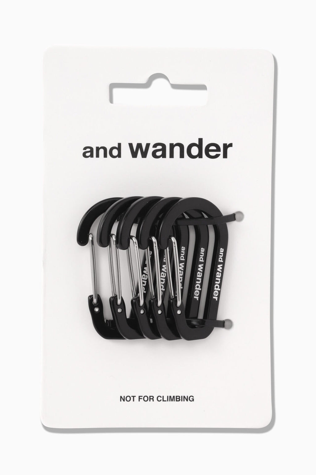 mini carabiner set - black