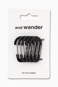 mini carabiner set - black