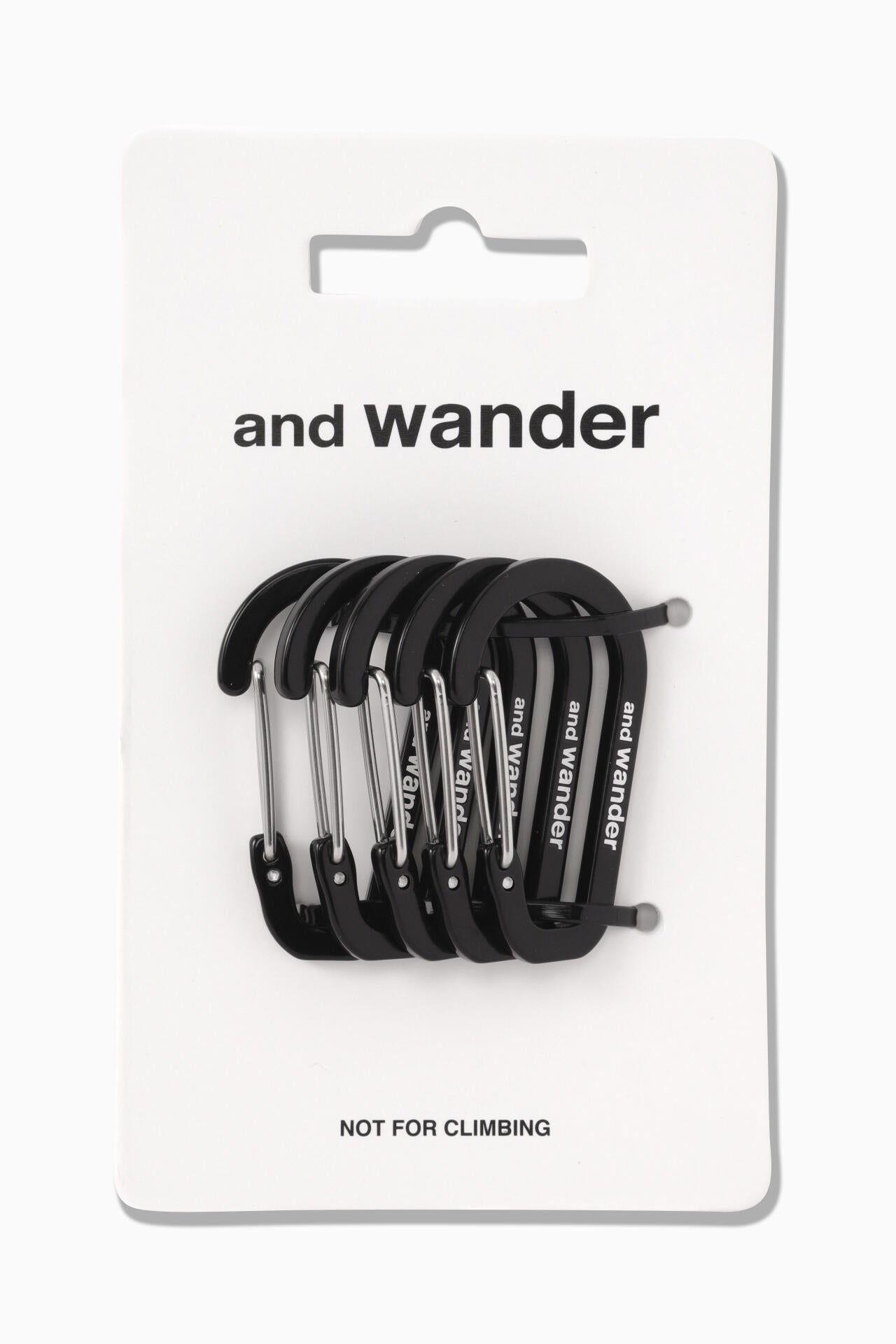 mini carabiner set - black