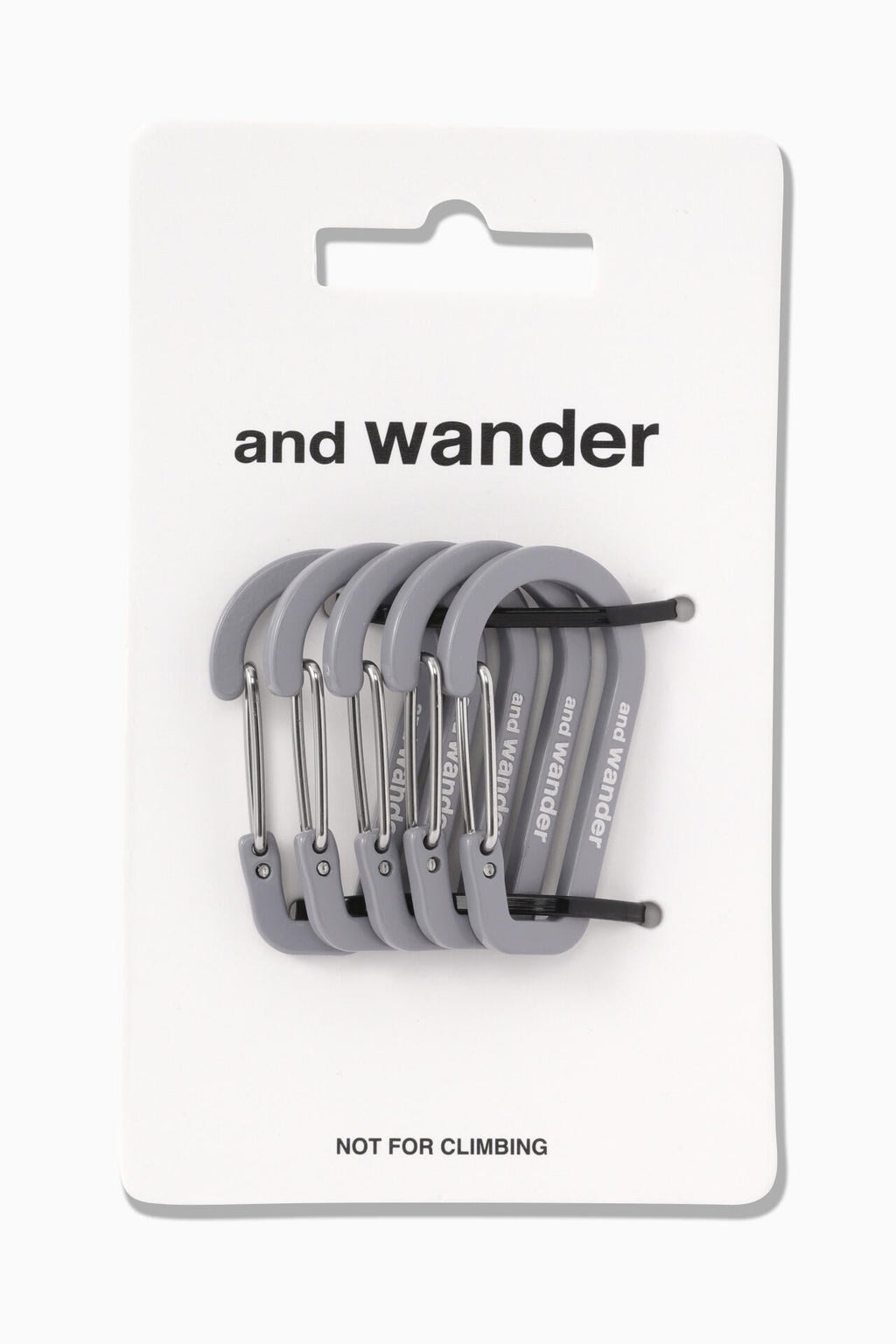 mini carabiner set - gray