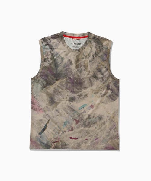 Altra × and wander  graphic tank top - beige