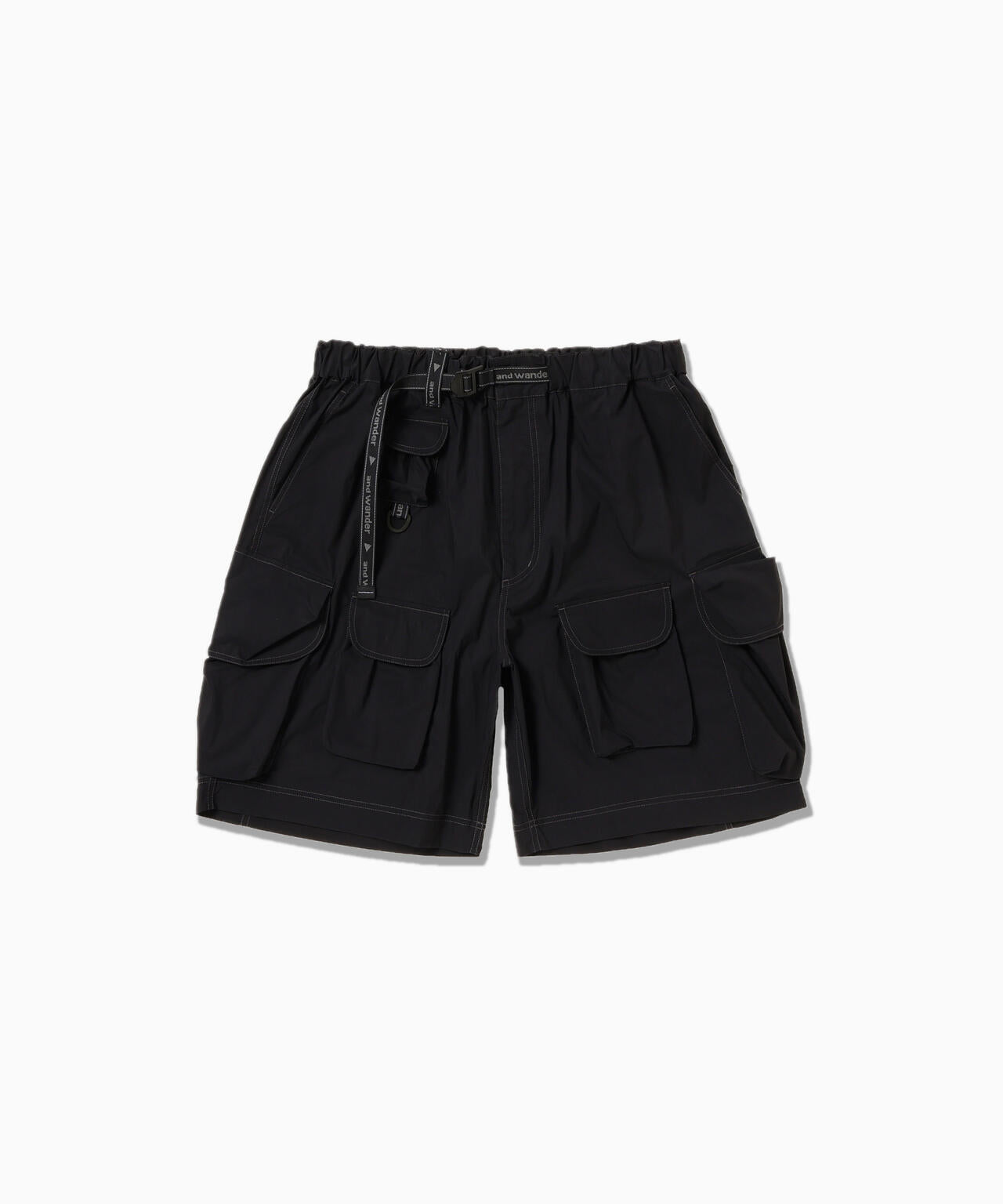 multi pocket short pants (M) - black