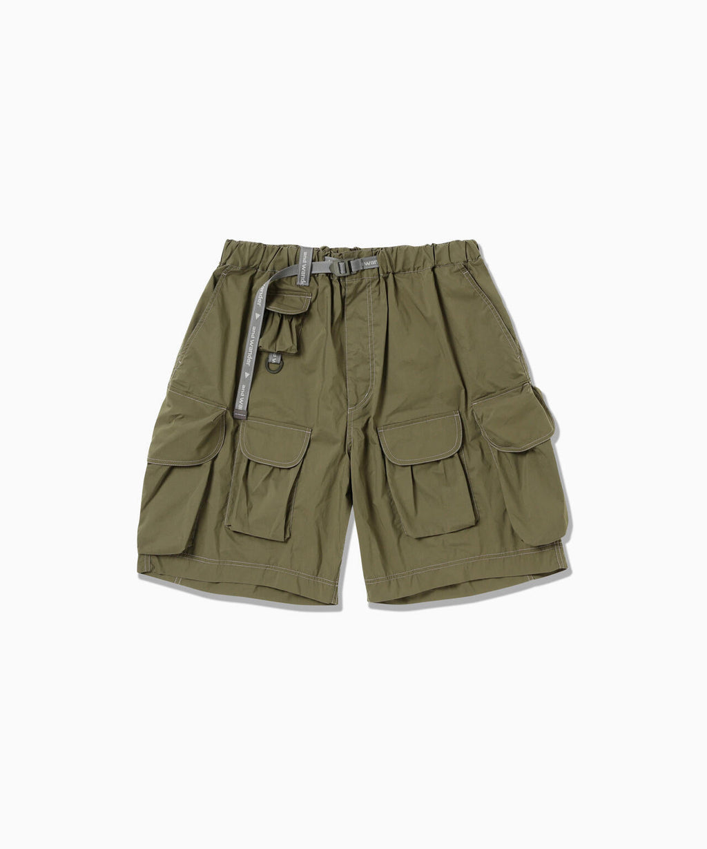 multi pocket short pants (M) - khaki