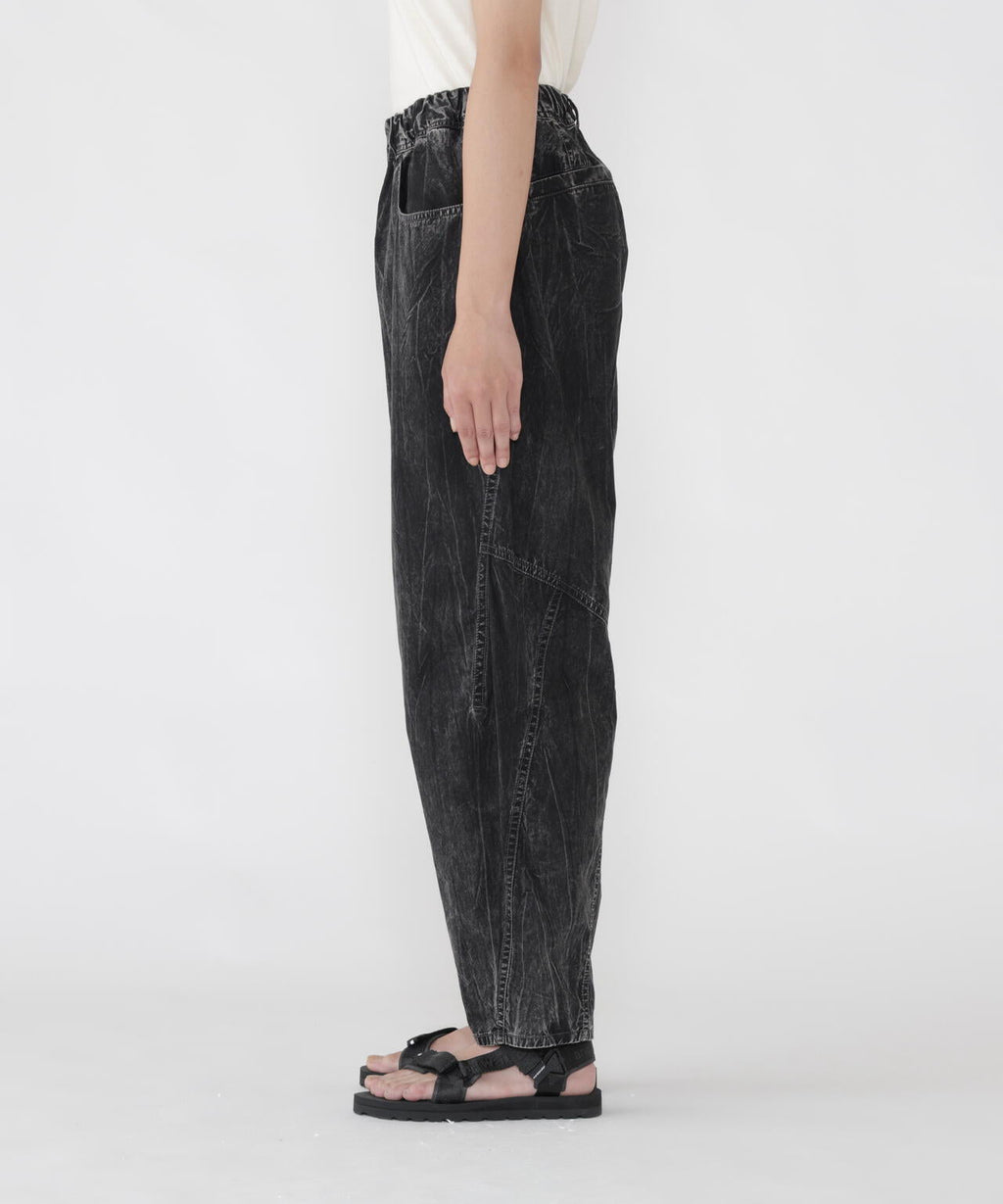 bleach twill wide pants