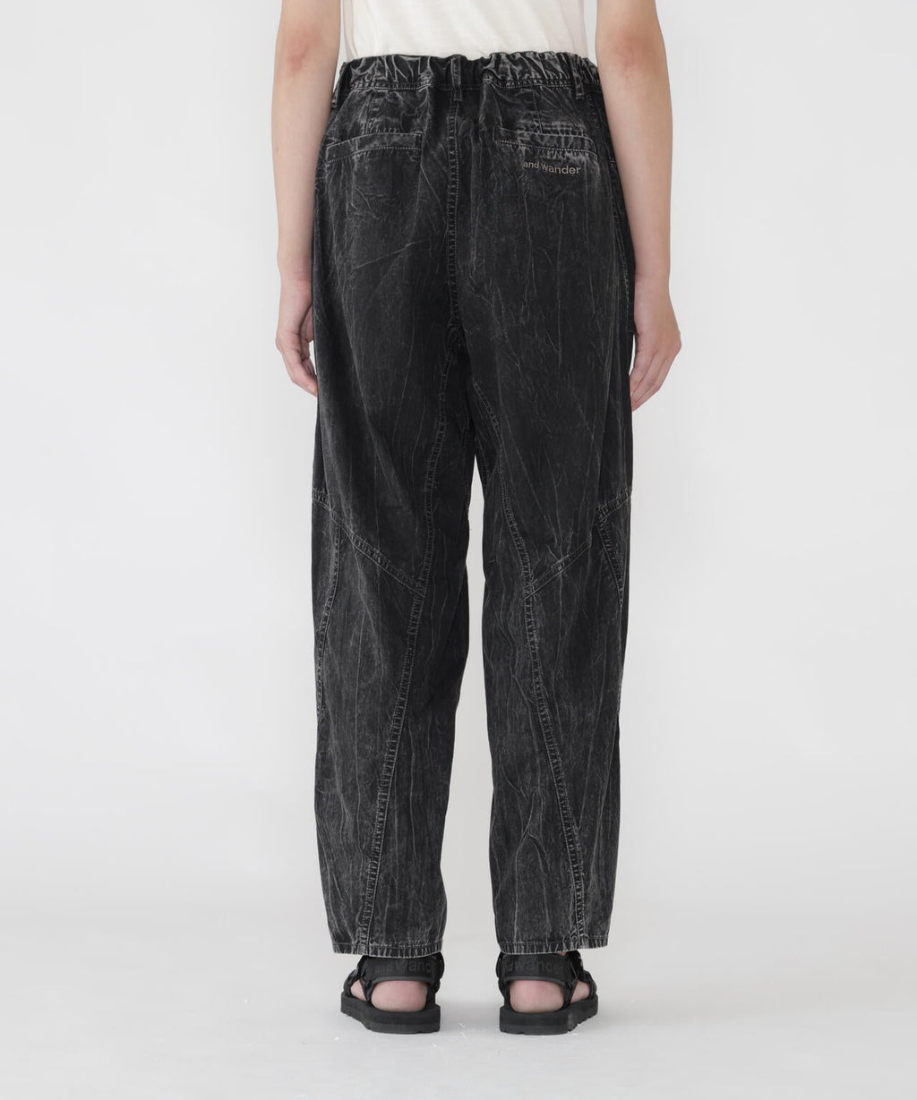 bleach twill wide pants